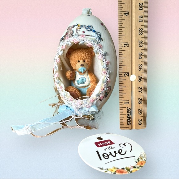 𝑯𝒂𝒏𝒅𝒎𝒂𝒅𝒆 Goose Egg Creation, Baby Boy GIFT - Picture 7 of 10